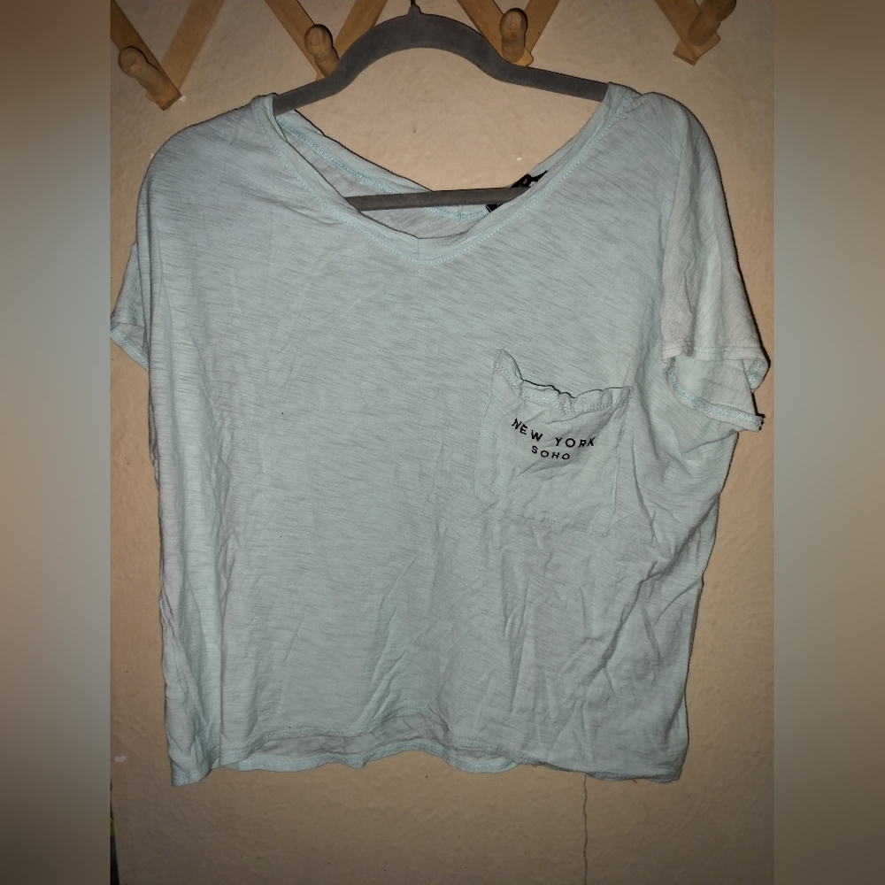 NWOT MICHELLE USA 'NEW YORK SOHO' Pocket Blouse